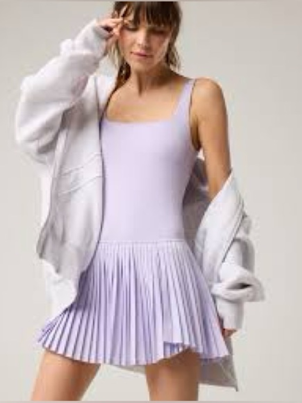 Aerie Women's Purple Active Pleated Dress